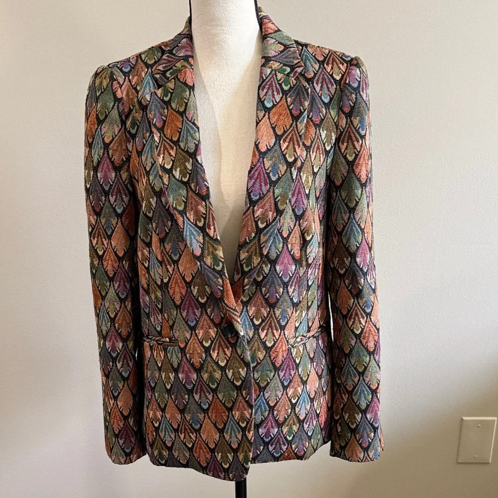 Vince Camuto Estate Jewels Multi Color Blazer Size 10